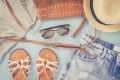 Hipster woman clothes. Top view